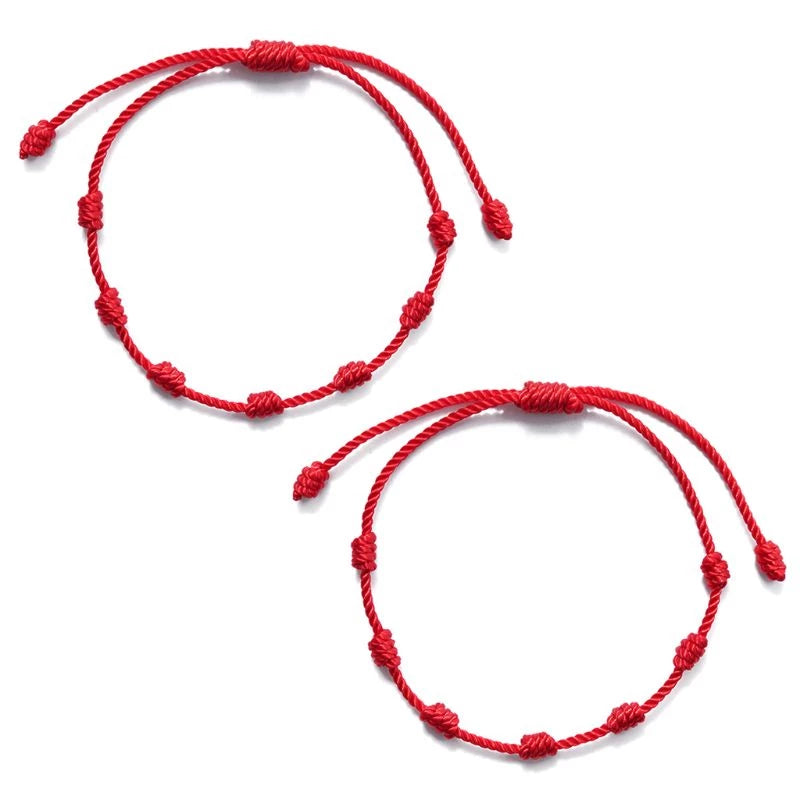 Simple Adjustable Red String Bracelet