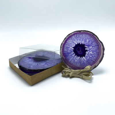 Agate Slice Coasters (Blue)