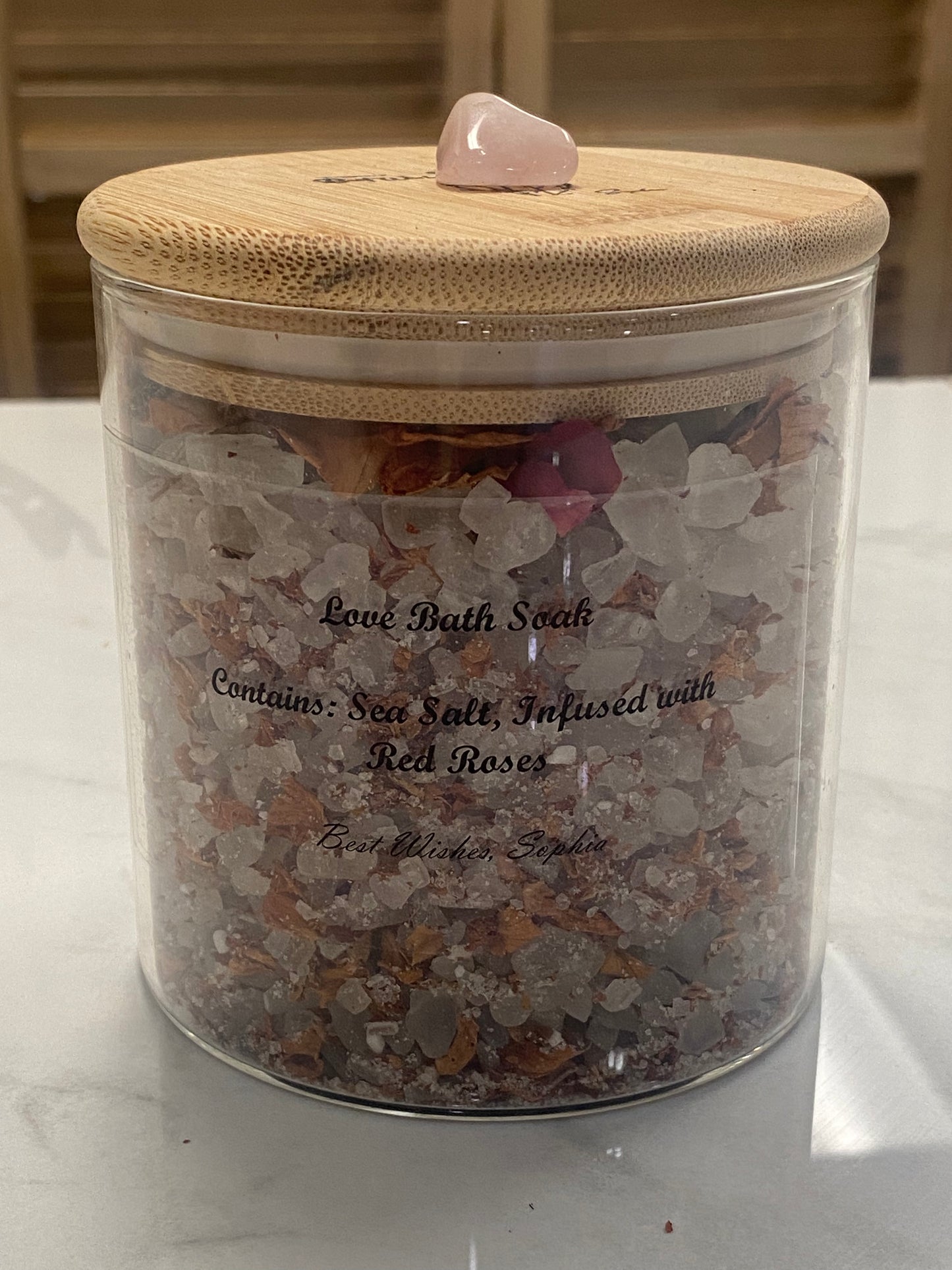 Love Bath Soak with Rose Quartz /  Baños para atraer la Intencion de Amor