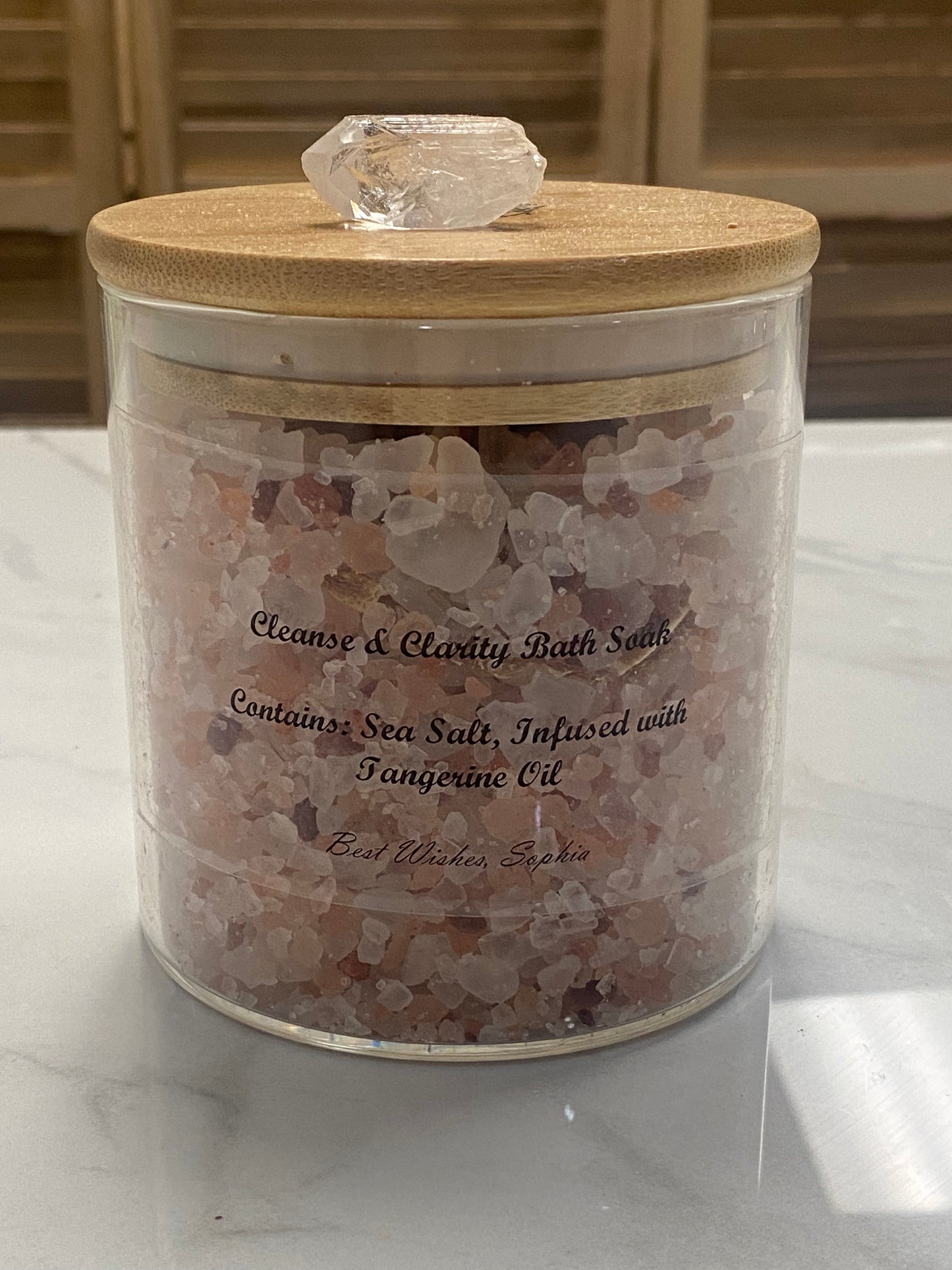 Cleanse and Clarity Bath Soak with Clear Quartz / Baños para atraer la Intencion de Claridad