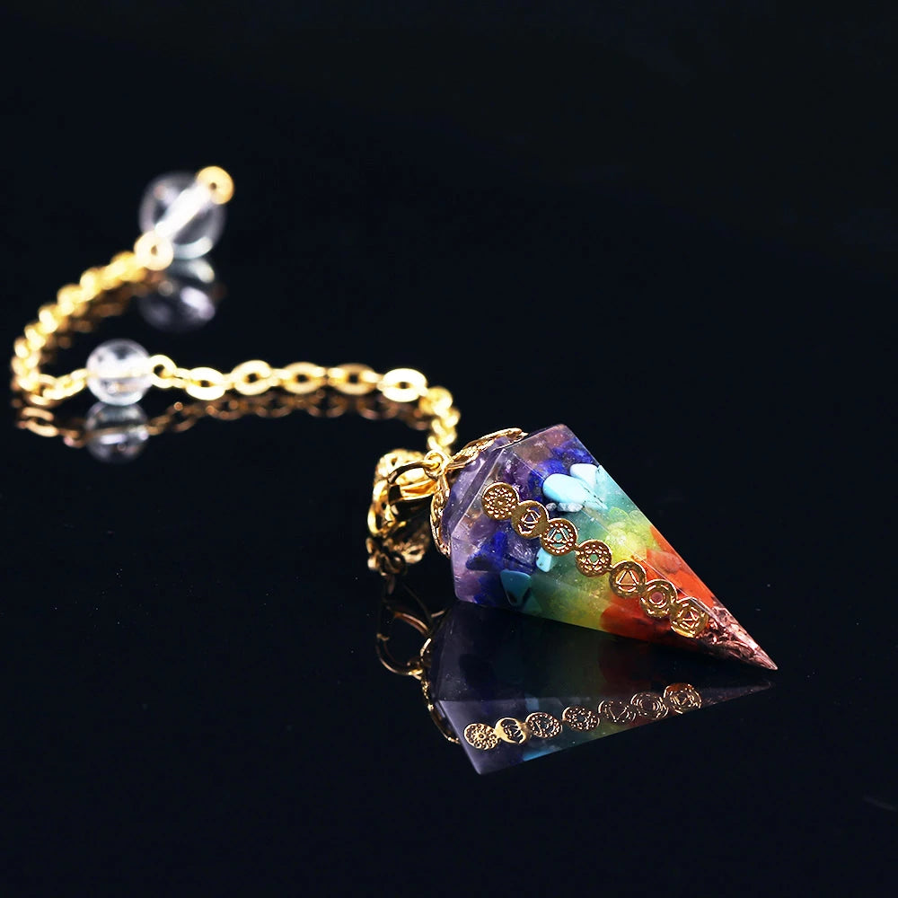 7 Chakra Orgonite Reiki Pendulum