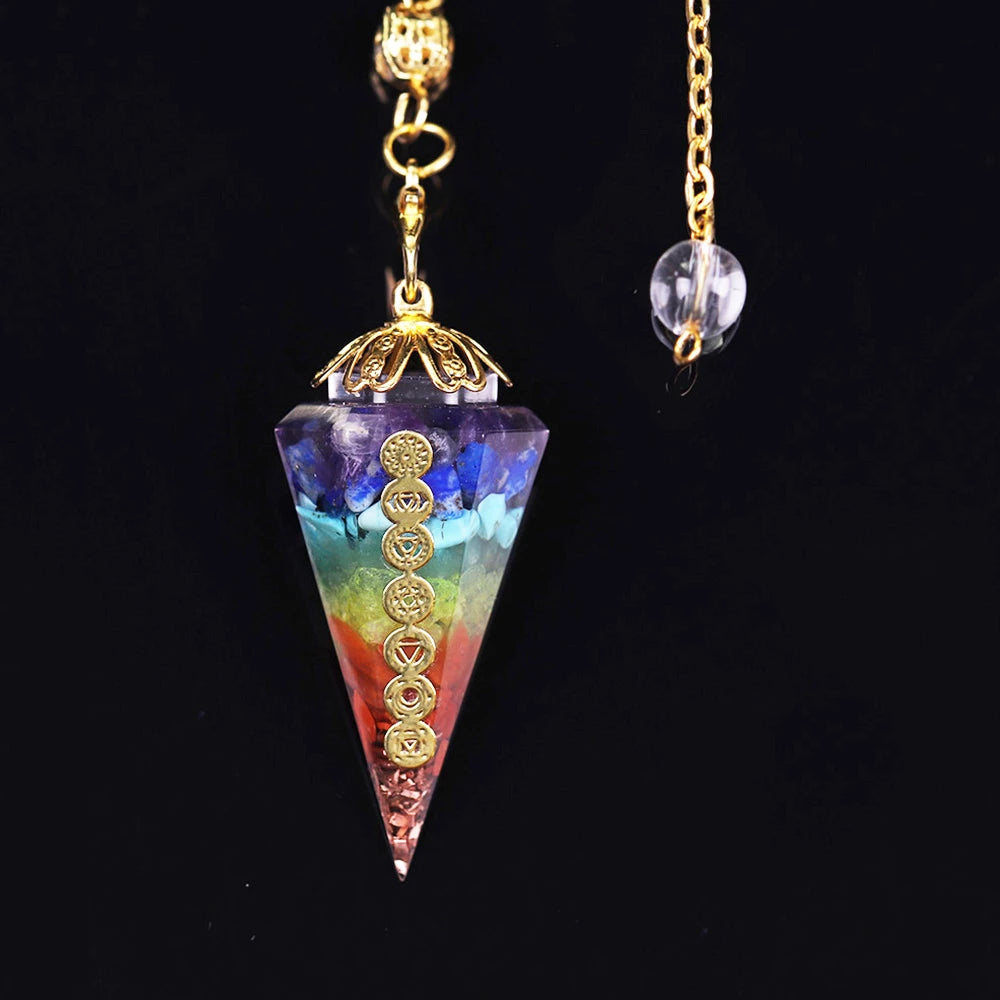 7 Chakra Orgonite Reiki Pendulum