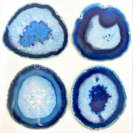 Agate Slice Coasters (Blue)