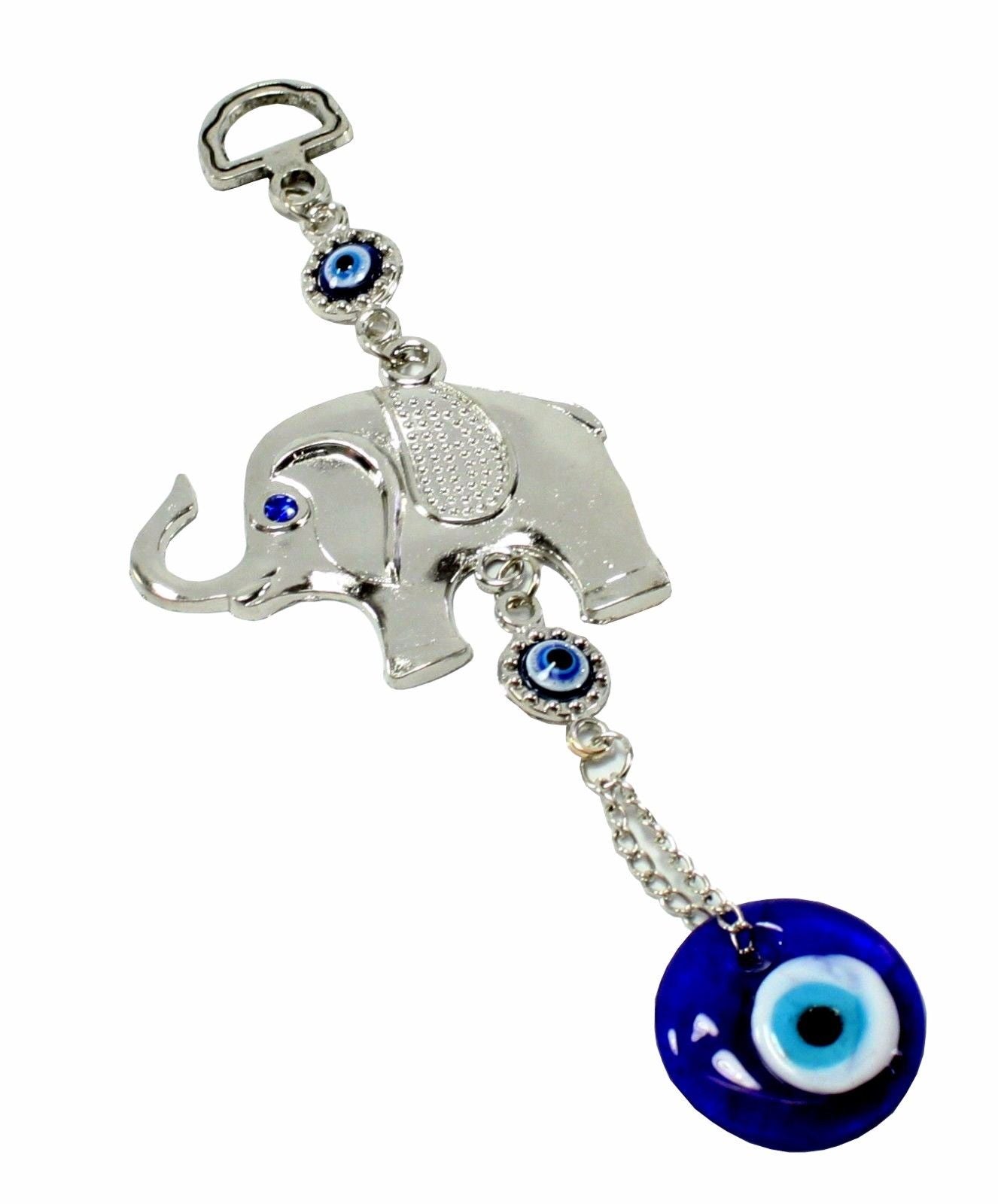 Evil Eye Elephant Pendant