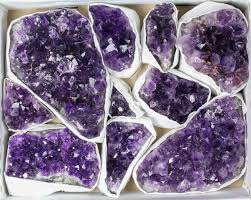 Amethyst & Clear Quartz Clusters Flat