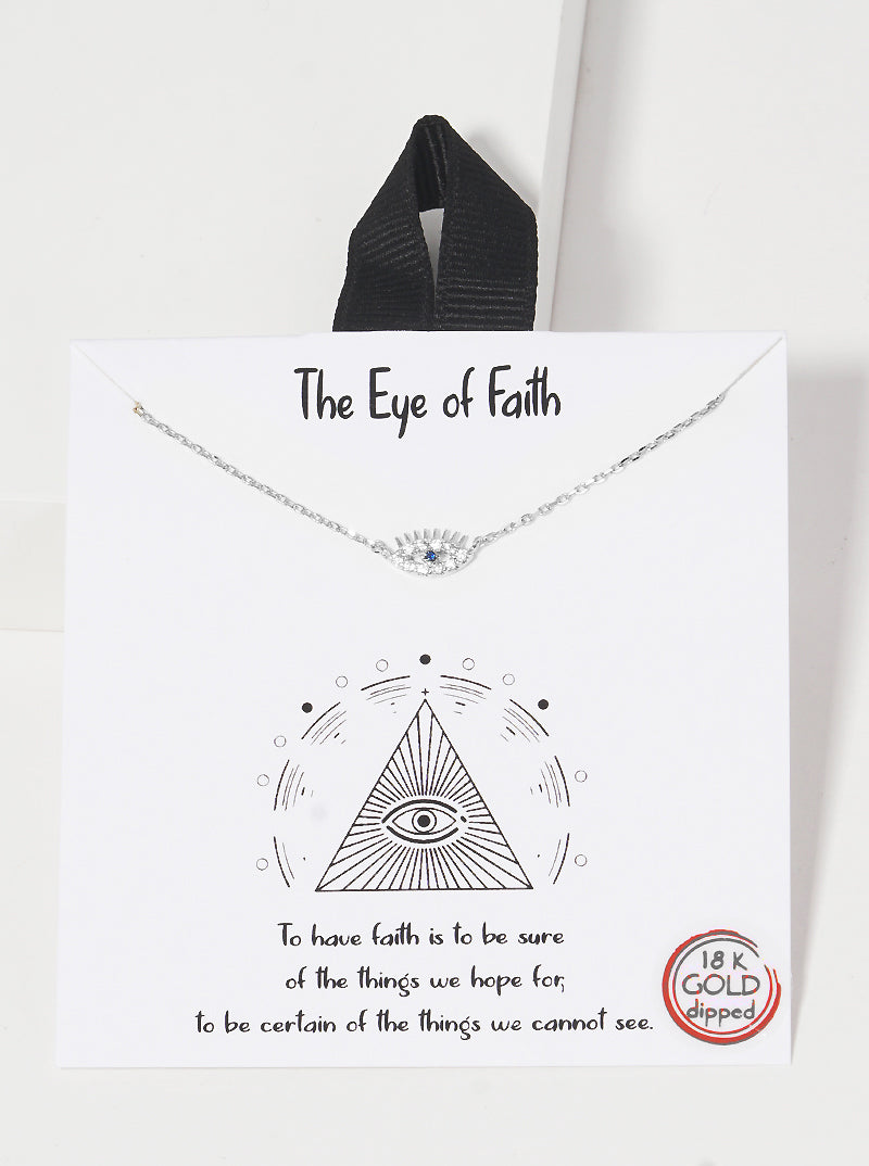 18k gold dipped cz the eye of faith evil eye